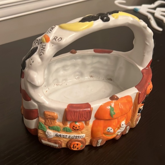 Vintage Ceramic Halloween Table decor Candy holder - Picture 2 of 7